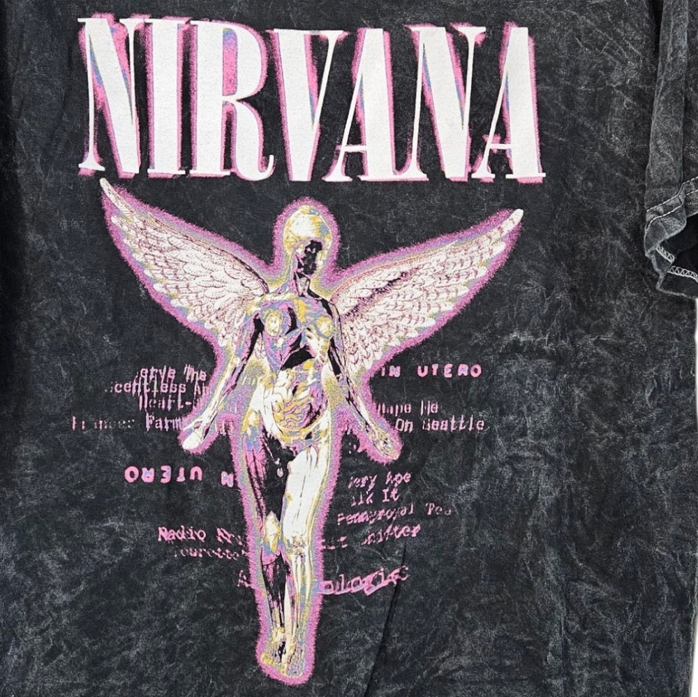 NWOT Nirvana In Utero Garden Oversized Unisex Graphic Tee Size L - Picture 3 of 5